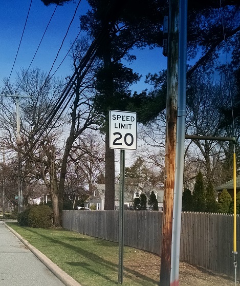 Illegal speed limit sign