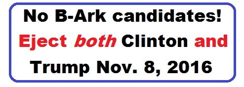 Bumper Sticker 11: Eject Both Donald and Hillary on November 8!